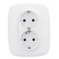 Розетка 2-м СП Valena Allure 16А IP20 250В 2х2P+E защ. шторки безвинт. клеммы с лицев. панелью бел. Leg 753726