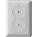 Розетка 2-м СП W59 16А IP20 без заземл. защ. шторки бел. SchE RS16-254-18