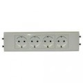 Розетка 4-м СП 8мод. Mosaic 16А IP40 4х2P+N с заземл. с суппортом безвинт. клеммы для кабель-канала DLP механизм бел. Leg 077434