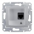 Розетка компьютерная 1-м СП Sedna RJ45 кат.5E UTP неэкранир. механизм алюм. SchE SDN4300160