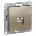 Розетка компьютерная AtlasDesign RJ45 кат.5E механизм шампань SchE ATN000583