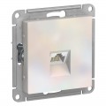 Розетка компьютерная AtlasDesign RJ45 кат.5E механизм жемчуж. SchE ATN000483