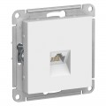 Розетка компьютерная AtlasDesign RJ45 кат.6A механизм бел. SchE ATN000186