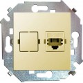 Розетка компьютерная СП Simon15 RJ45 кат.5E Systimax механизм сл. кость Simon 1591598-031