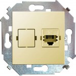 Розетка компьютерная СП Simon15 RJ45 кат.5E Systimax механизм сл. кость Simon 1591598-031