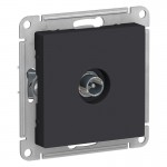 Розетка телевизионная оконечная TV AtlasDesign 1дБ механизм карбон SchE ATN001091