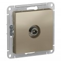 Розетка телевизионная оконечная TV AtlasDesign 1дБ механизм шампань SchE ATN000591
