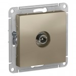 Розетка телевизионная оконечная TV AtlasDesign 1дБ механизм шампань SchE ATN000591