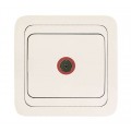 Розетка телевизионная TV 1-м СП Mimoza 16А IP20 бел./бел. Makel 12007