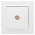 Розетка телевизионная TV 1-м СП Минск 5-862МГц 75Ом бел. Basic EKF ERA00-027-10