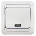 Выключатель 1-кл. СП Classico 10А IP20 с подсветкой 2121 бел. ASD / IN HOME 4680005959853