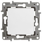 Выключатель 1-кл. СП Etika 10А IP20 250В 10AX с подсветкой/индикацией безвинт. зажимы механизм бел. Leg 672203