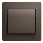 Выключатель 1-кл. СП Glossa 10А IP20 (сх. 1) 10AX в сборе шоколад. SchE GSL000812