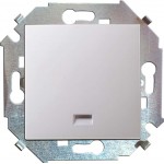 Выключатель 1-кл. СП Simon 15 16А IP20 с подсветкой винт. зажим механизм бел. Simon 1591104-030
