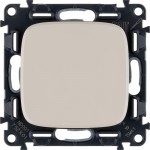 Выключатель 1-кл. СП Valena Allure 10А IP20 250В 10AX с лиц. панелью безвинт. зажимы механизм сл. кость Leg 752801