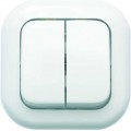 Выключатель 2-кл. 1п 2мод. СП Валентина 6А IP20 С56-034 бел. Кунцево 7647
