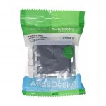 Выключатель 2-кл. СП AtlasDesign 10А IP20 (сх. 5) 10AX механизм грифель SchE ATN000751