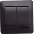 Выключатель 2-кл. СП Glossa 10А IP20 (сх. 5) 10AX в сборе шоколад. SchE GSL000852