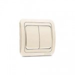 Выключатель 2-кл. СП Mimoza 10А IP20 крем./крем. Makel 25003
