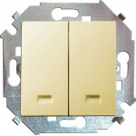 Выключатель 2-кл. СП Simon 15 16А IP20 с подсветкой винт. зажим механизм сл. кость Simon 1591392-031