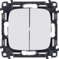 Выключатель 2-кл. СП Valena Allure 10А IP20 250В с лиц. панелью безвинт. зажимы механизм бел. Leg 752705
