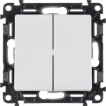 Выключатель 2-кл. СП Valena Life 10А IP20 250В с лиц. панелью безвинт. зажимы механизм бел. Leg 752405