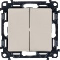 Выключатель 2-кл. СП Valena Life 10А IP20 250В с лиц. панелью безвинт. зажимы механизм сл. кость Leg 752505