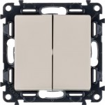 Выключатель 2-кл. СП Valena Life 10А IP20 250В с лиц. панелью безвинт. зажимы механизм сл. кость Leg 752505