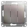Выключатель 3-кл. СП Glossa 10А IP20 (сх. 3) 10AX механизм платина SchE GSL001231