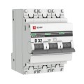 Выключатель автоматический модульный 3п D 32А 4.5кА ВА 47-63 PROxima EKF mcb4763-3-32D-pro